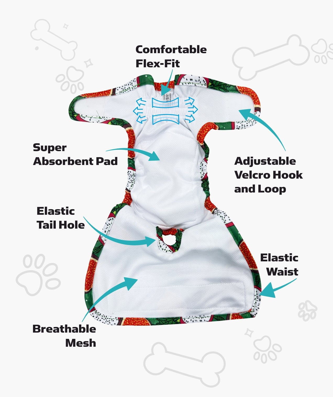 Washable Dog Nappies B/G