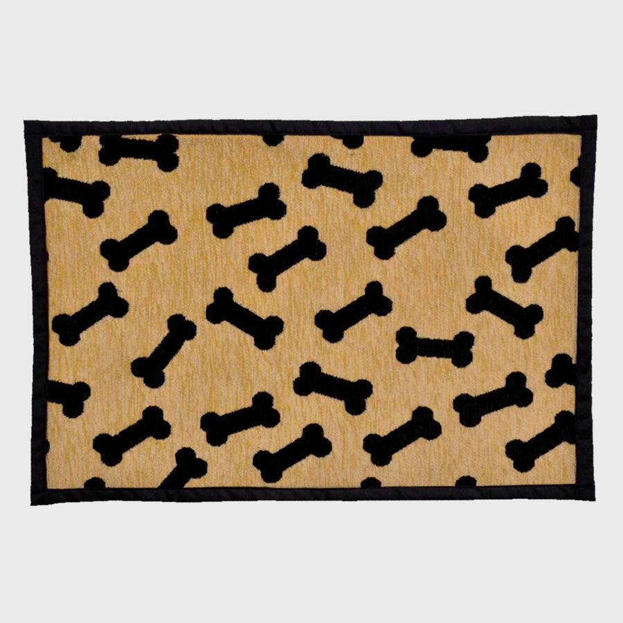 Dancing Bones Chenille Fashion Dog Mat