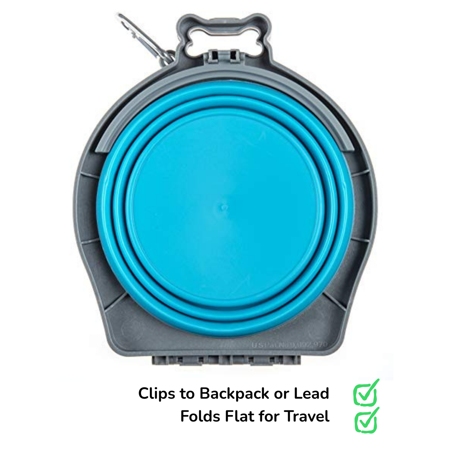 Bella Roma Travel Double Bowl Blue