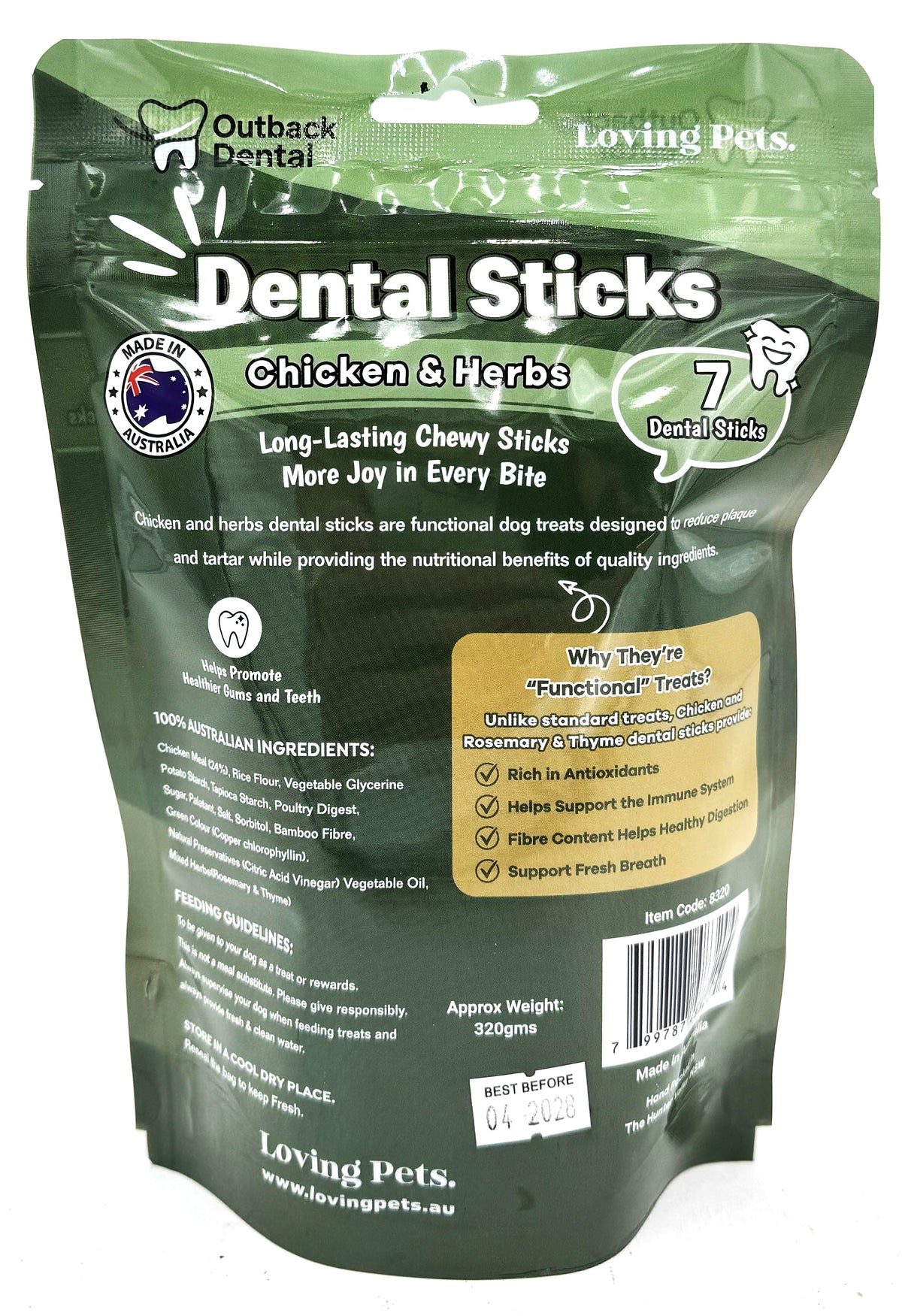 Chicken & Herbs Dental Sticks 7 Sticks 320gm