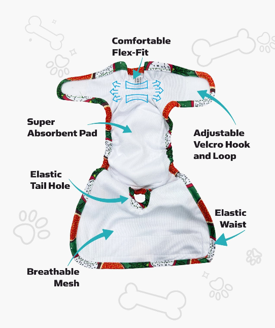 2 Pack(Pink +Purple) Nappies with 1 Random Treat (Boar, Croc, Venison)